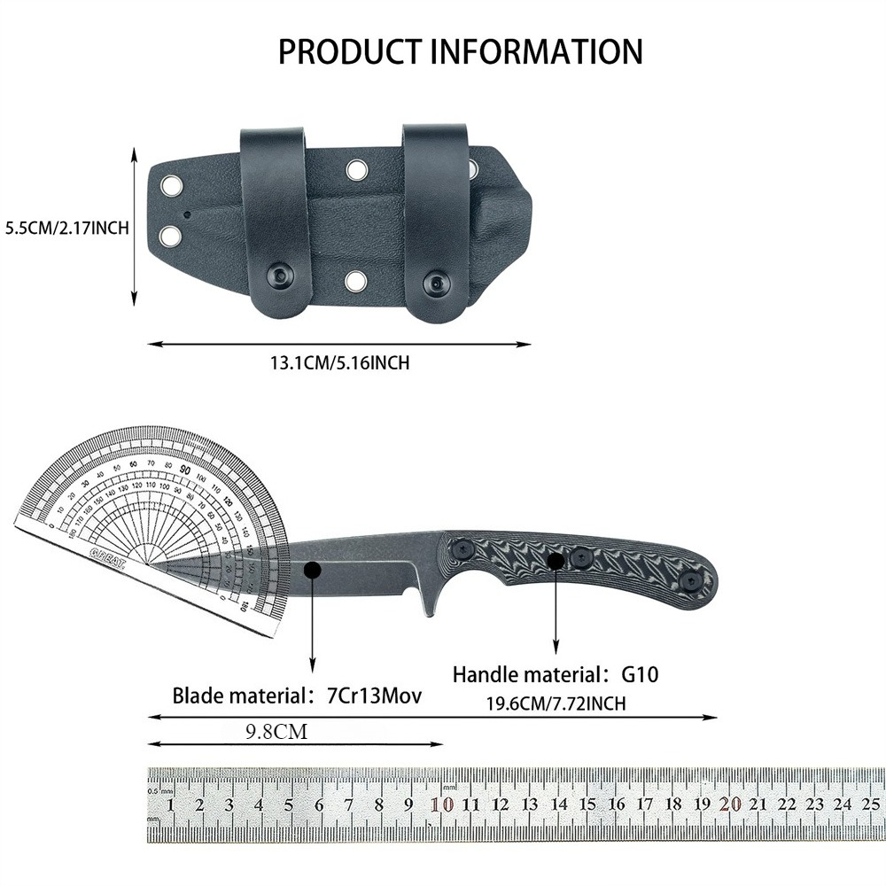 Edc Carry Fixed Blade - Facas de Lâmina Fixa Full Tang