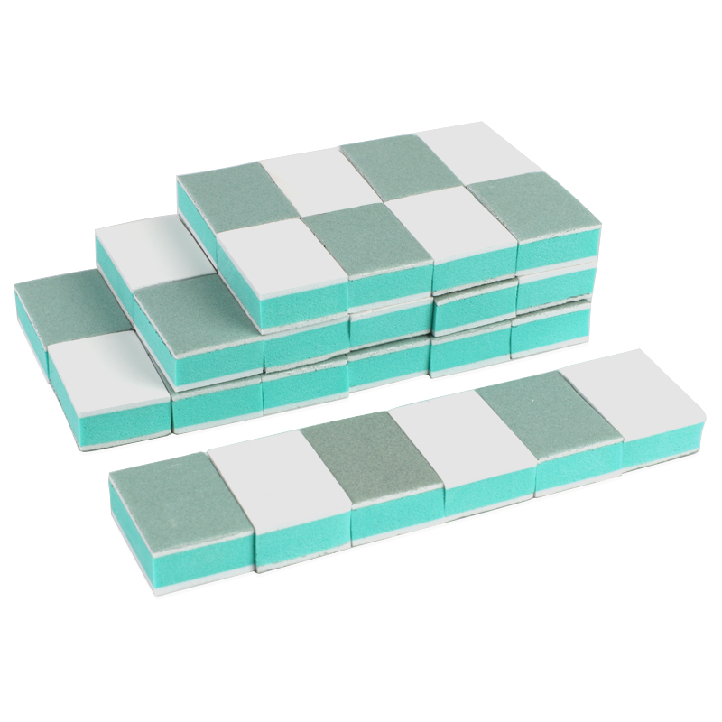 Nail File Titanium - 50/100 Peças Mini Blocos de Polimento