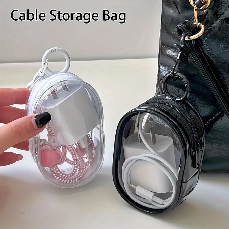 Bolsa de Armazenamento Transpa - Cable Winder Keychain avaliação e preço