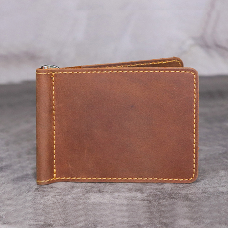 Carteira de couro genuíno arte - Money Clip Magnetic avaliação e preço