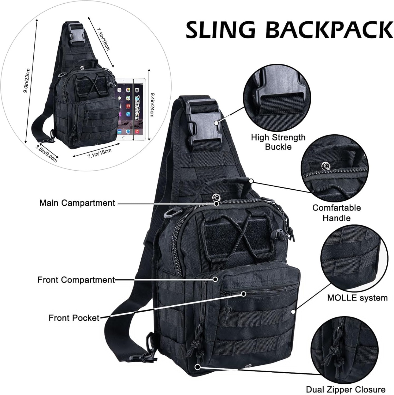Mochila Tática de Peito em Nyl - Edc Everyday Carry Bag avaliação e preço